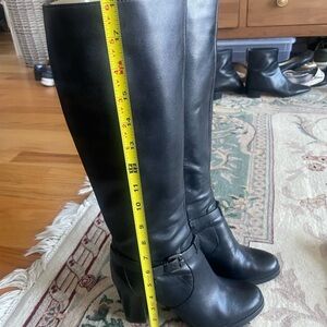 Tahari Black Leather Knee-High Boots only worn once